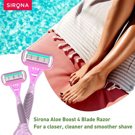 Sirona Aloe-Boost Reusable 4 Blade Razor For Women, 1 Count Price, Uses ...