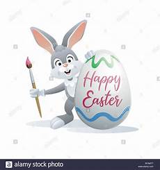lustige malvorlagen ostern frohe ostern lustige hase mit osterei und pinsel vector lustige malvorlagen ostern frohe ostern lustige hase mit osterei und pinsel vector