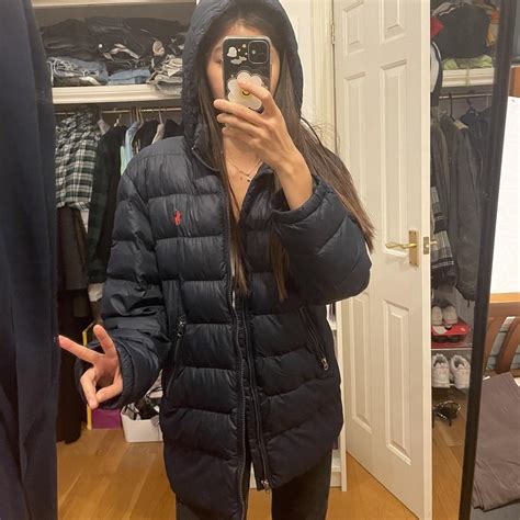 Ralph Lauren navy puffer coat / jacket 🏳️🐰 perfect... - Depop