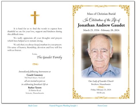 Spanish Obituary Template