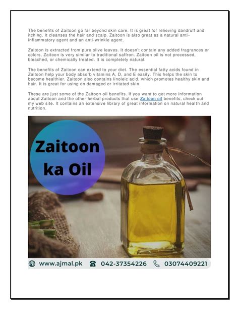 Zaitoon Oil Benefits For Skin