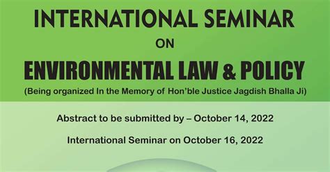[Conference & Seminar] International Seminar on Environmental Law ...