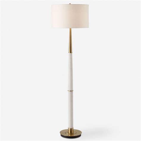 Uttermost 30416 Shino Contemporary Plated Antique Brass Floor Lamp ...