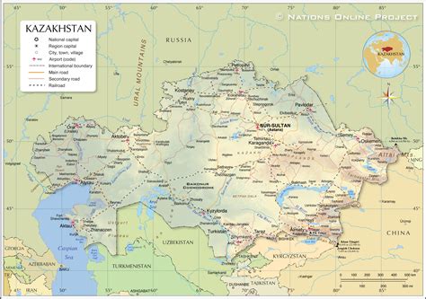 Political Map of Kazakhstan - Nations Online Project