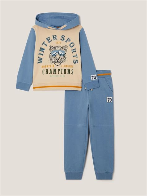 Buy Monsoon Blue Winter Sports Graphic Hoodie & Joggers Set from Next India