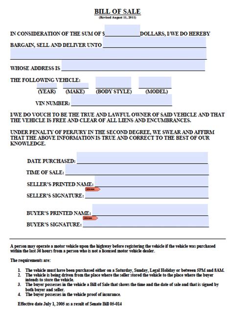 Free Colorado Boat/Trailer Bill of Sale Form | PDF | Word (.doc)