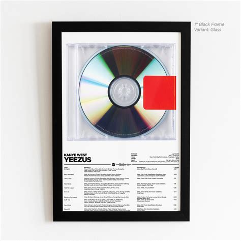Yeezus Album Cover Square Yeezus" By Kanye West | Soundwave Art Poster