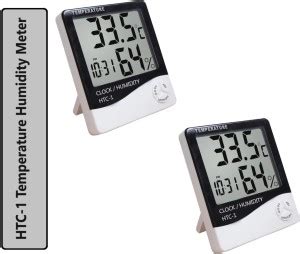 Roboway 2 HTC-1 Thermometer Hygrometer, 5 Functions Large Screen ...