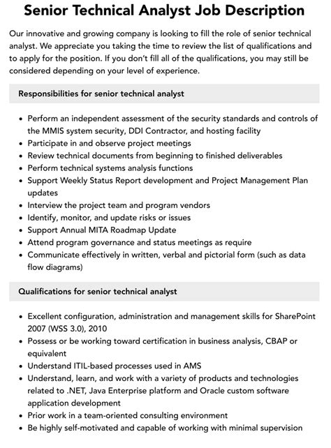 Image result for Technical Analyst Job