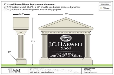 Custom Funeral Home Sign Monuments - BestSignMonuments.com