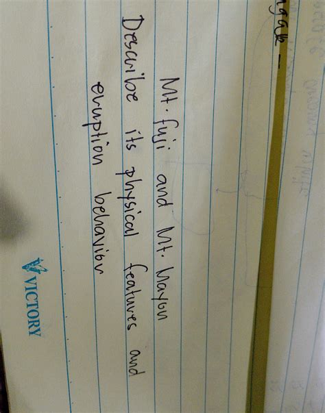 Describe Mt. Fuji and Mt. Mayon its physical | StudyX