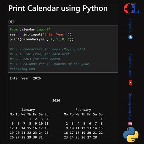 Calendar From Python Working 的图像结果