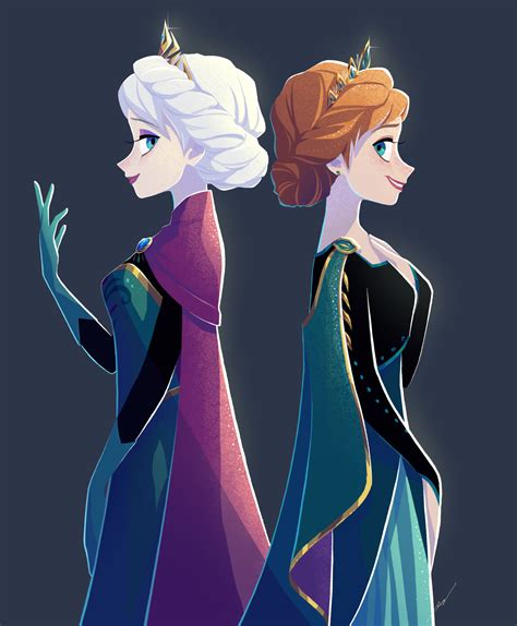 Anna and Elsa - Elsa and Anna Fan Art (38647275) - Fanpop