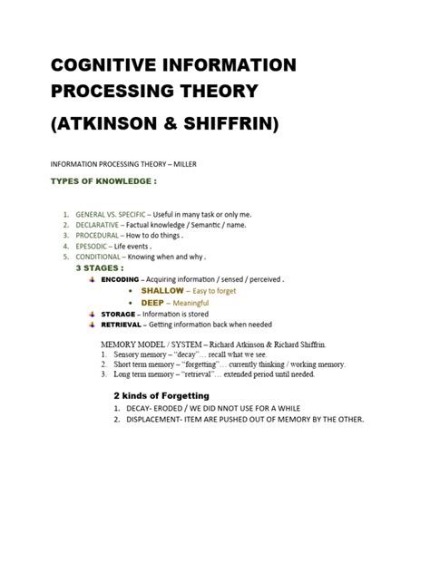 Information Processing Theory Model 的图像结果