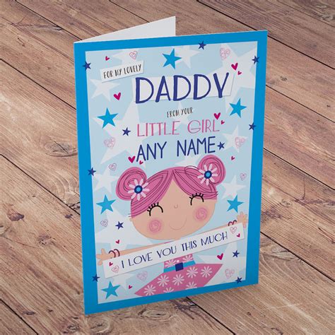 Buy Personalised Father's Day Card - Lovely Daddy for GBP 2.99 | Card ...
