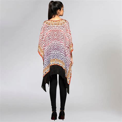 Burnt Orange and Brown Animal Print Kaftan Tunic – First Resort by ...