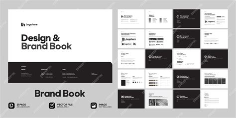 Premium Vector | Simple brand book layout template