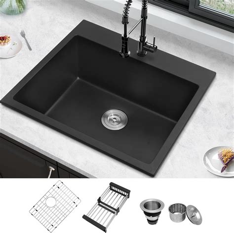 Lonsince Drop-in Topmount Bar Sink,Laundry Utility Sink 25 X 22 Inch ...