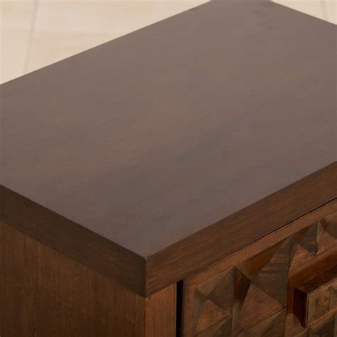 Buy (Refurbished) Rio Solid Wood Bed Side Table with Drawers - Brown ...