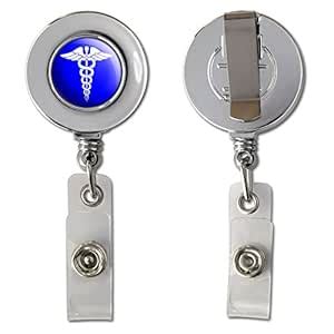 Graphics and More Caduceus Medical Symbol Blue - Doctor MD RN EMT ...