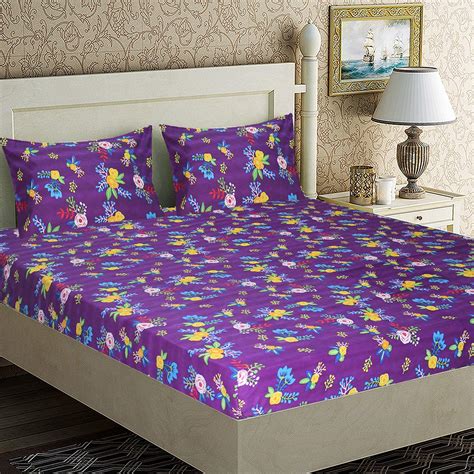 Home Candy Microfiber Collection 104 TC Microfiber Double Bed Sheet ...
