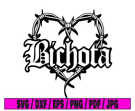 Karol G Barbed Wire SVG, Bichota Heart Svg, Karol G PNG, Digital Files for Cricut Silhouette ...