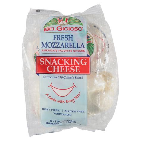 BelGioioso Fresh Mozzarella Snacking Cheese, 1 oz, 6 count - Gourmet