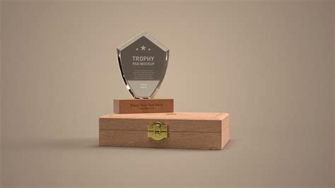 Achievement trophy mockup PSD, High Quality Free PSD Templates for ...