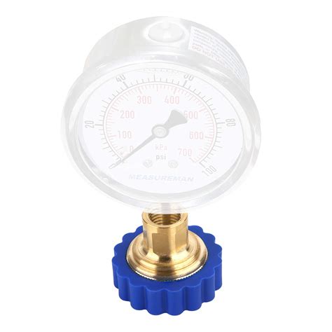 MEASUREMAN Water Pressure Test Gauge Water Faucet Adaptor, Lead-Free ...