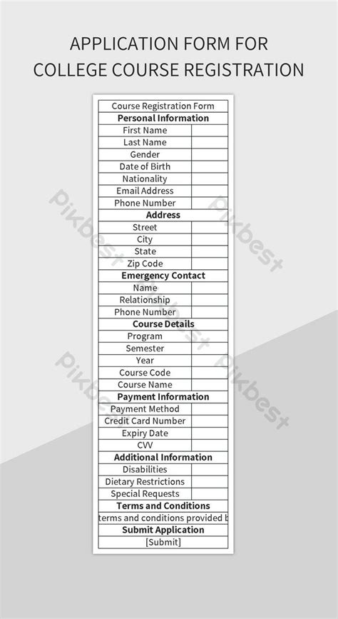 Image result for Course Application Form