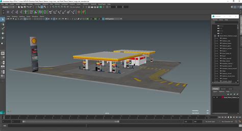 3D Shell Petrol Station Large | 3D Molier International