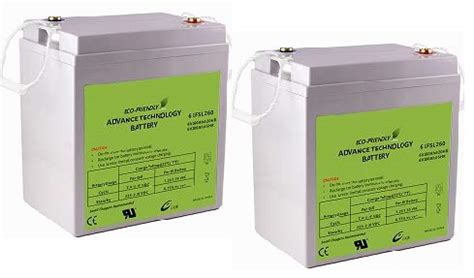 Buy Two 6V 260Ah SiO2 Silicon Dioxide Lead Crystal Deep Cycle Battery ...