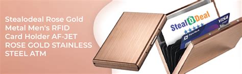 Stealodeal Rose Gold RFID Credit 6 Slot Card Holder for Men & Women ...