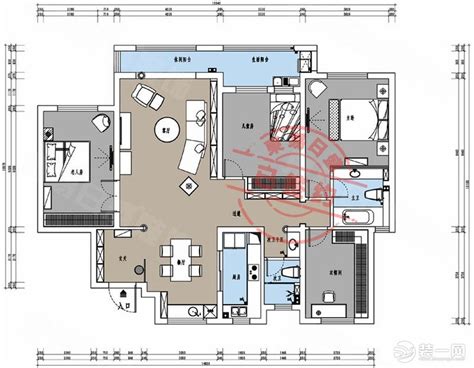 现代简约三居室147平米12.5万-中车国际广场装修案例-太原房天下家居装修网