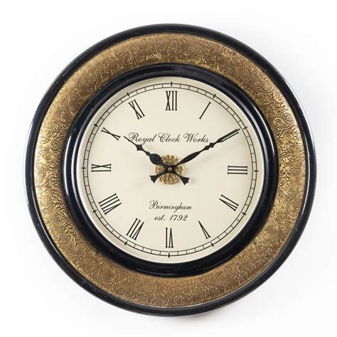 Buy VEDAS Mystical Indiana Metal Wall Clock - 45cm from Vedas at just ...