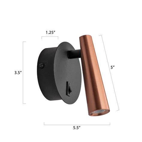 Swing Me Copper LED Light for Bedside Reading Light | Light & Living