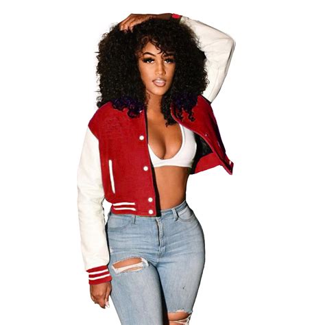 Charmgo Jackets for Women, Fashion Women Autumn Casual Patchwork Stand ...