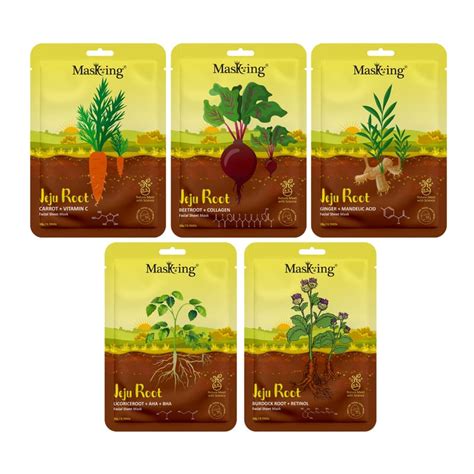 Masking Jeju Root face sheet mask for skin Soothing & Regeneration, for ...