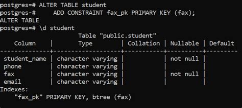 How to Add Primary Key in PostgreSQL pgAdmin 的图像结果