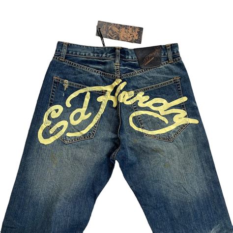 Vintage Ed Hardy pants *Stained* Size 32x30 Brand... - Depop