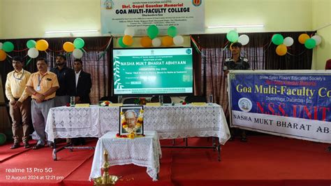 Nasha Mukt Bharat Abhiyan Pledge held on 12-08-2024 – Goa Multi Faculty ...