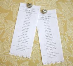 Wedding Program Wording – Wedding Advice Cards
