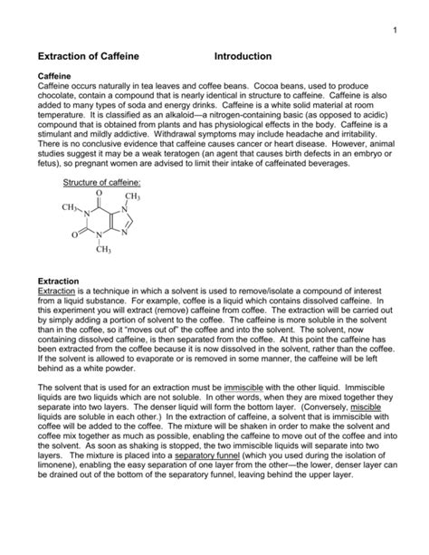 Image result for Clean Caffeine Extraction