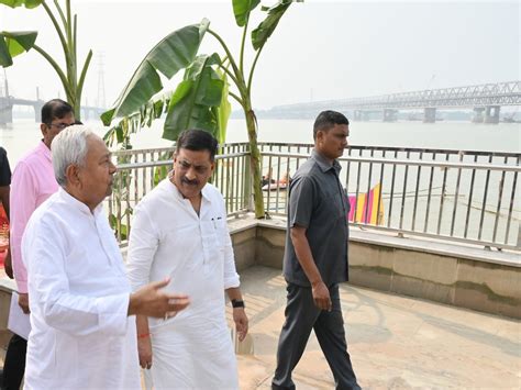 Simaria Ghat: CM नीतीश कुमार ने किया सिमरिया घाट का निरीक्षण, ₹118 ...