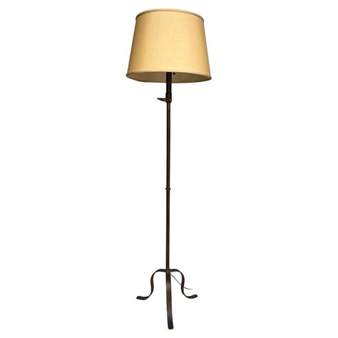 Spanish Wrought Iron Floor Lamp with a Tripod Base For Sale at 1stDibs ...