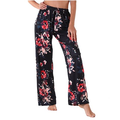 ZVNAΖH Plus Size Pajama Pants for Women Clearance, Printed Wide Leg ...