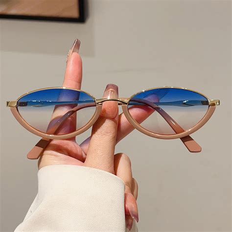 Triangle Cat's Eye Metal Small Frame Sunglasses – The Elite Gallery ...
