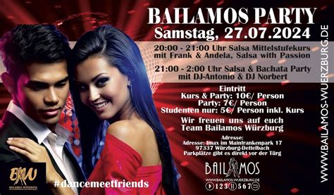 Bailamos Latin Night, Dettelbach Mainfrankenpark, Kitzingen, 27 July to ...