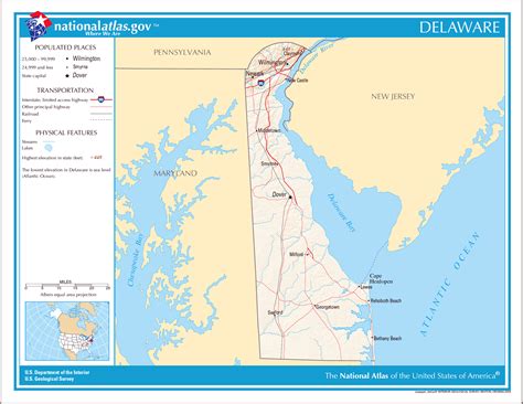 Large detailed map of Delaware state. Delaware state large detailed map ...