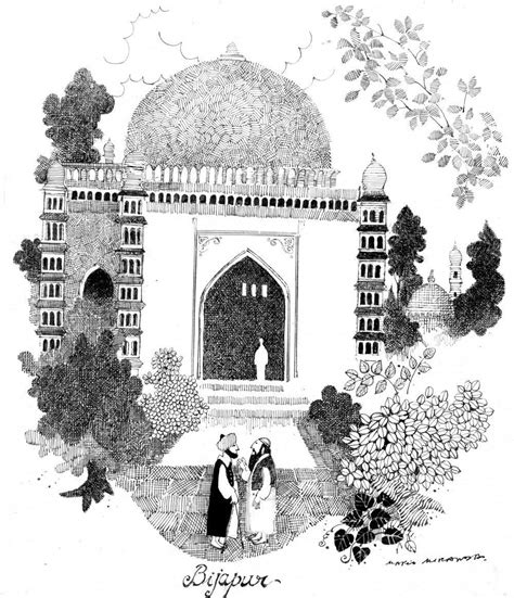 "Mario Miranda Original D11": White Pen Ink Drawing by Mario Miranda ...